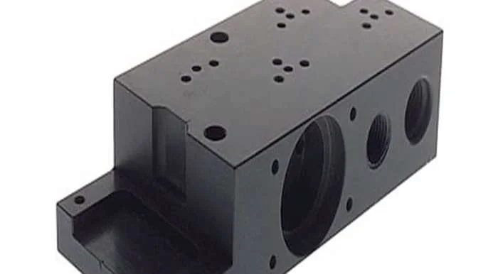 black delrin machined part