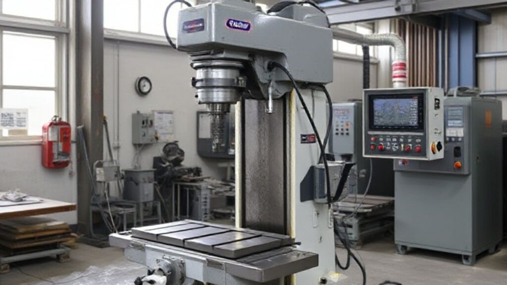 Vertical Milling Machine Running Smoothly