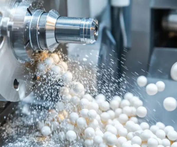 Bead blasting for injection molding surface finish. Creating a uniform, diffused texture