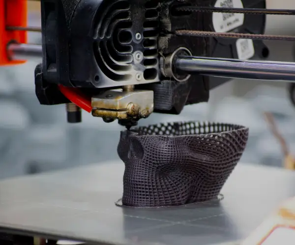 FDM 3D printed part with standard as-printed surface showing visible layer lines