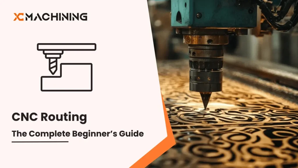 poster showing text cnc routing complete beginners guide